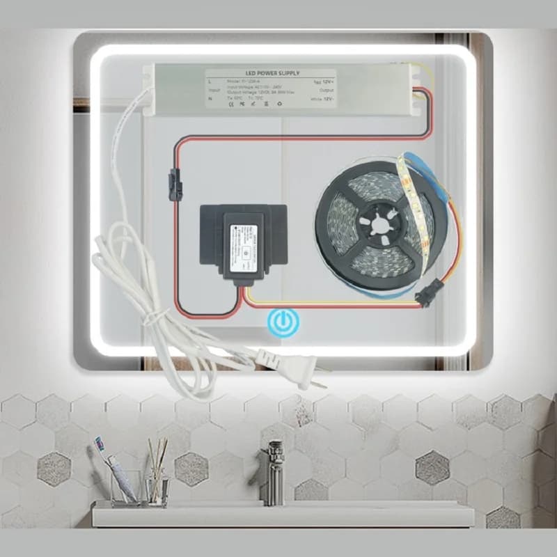 Specchio da bagno LED Light Hand Scan Sensor Switch DC 12V infrarossi Hand Wave Sensor specchio LED Light Switch