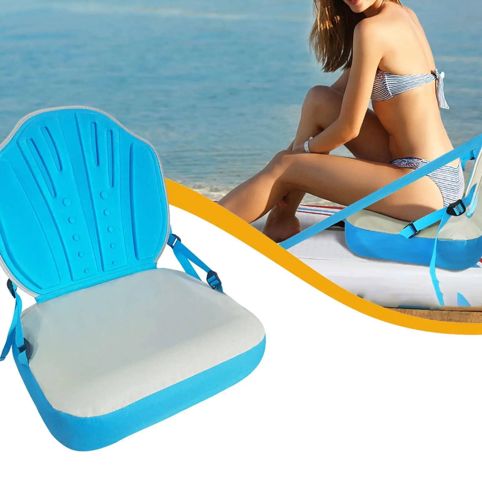 Sedile per kayak con cinghia regolabile Pratico sedile per paddle board per kayak per barche a remi