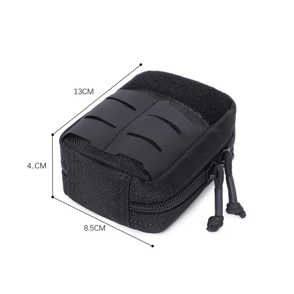 Exterior Spring Bag, Multipurpose EDC Waist Bag with Strap Closure, Leather Phone Case for Camping and Running