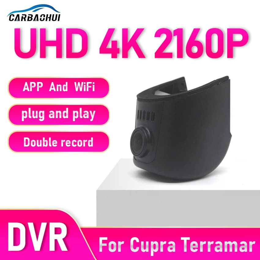 Nuovo! Dash Cam UHD 4K 2160P per Cupra Terramar 2024 2025, DVR per auto in stile OEM con sensore G per visione notturna APP WiFi integrata