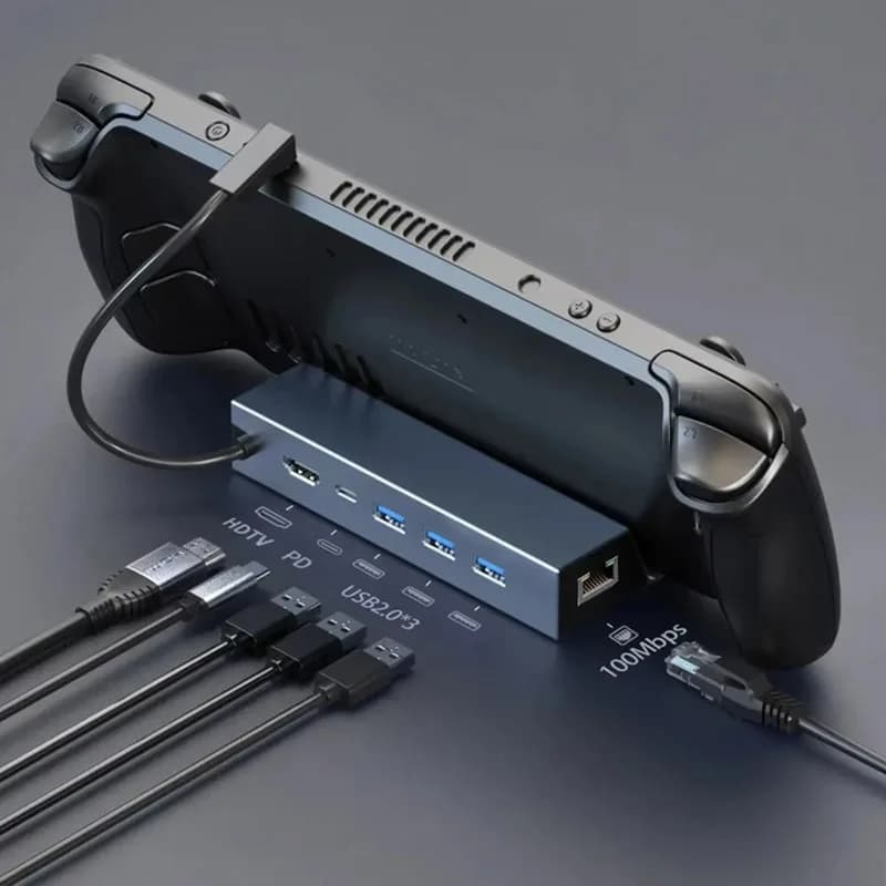 Docking station USB C Game Hub 4K@60Hz Type-C con HDTV 4K, ricarica PD 100W, porte USB 2.0 per Steam Deck Nintendo Switch iPad