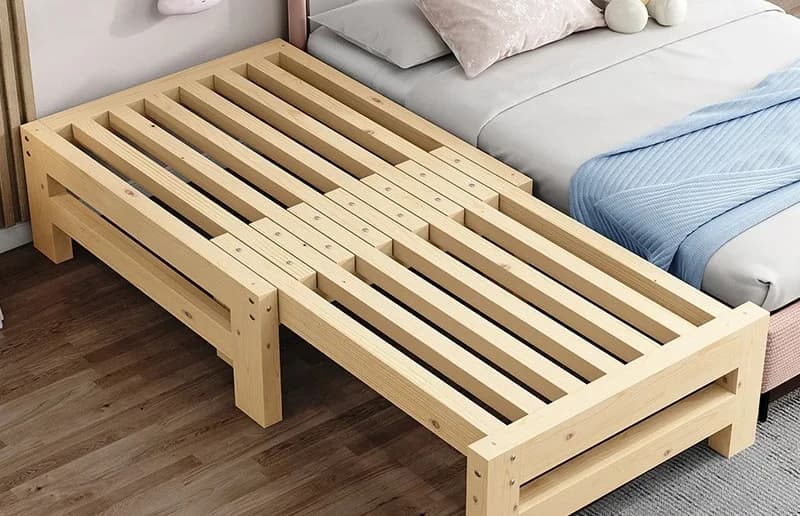 Divano letto semplice in legno massello tatami estraibile letto telescopico multifunzionale a doppio scopo pausa pranzo letto push-pull piccola famiglia