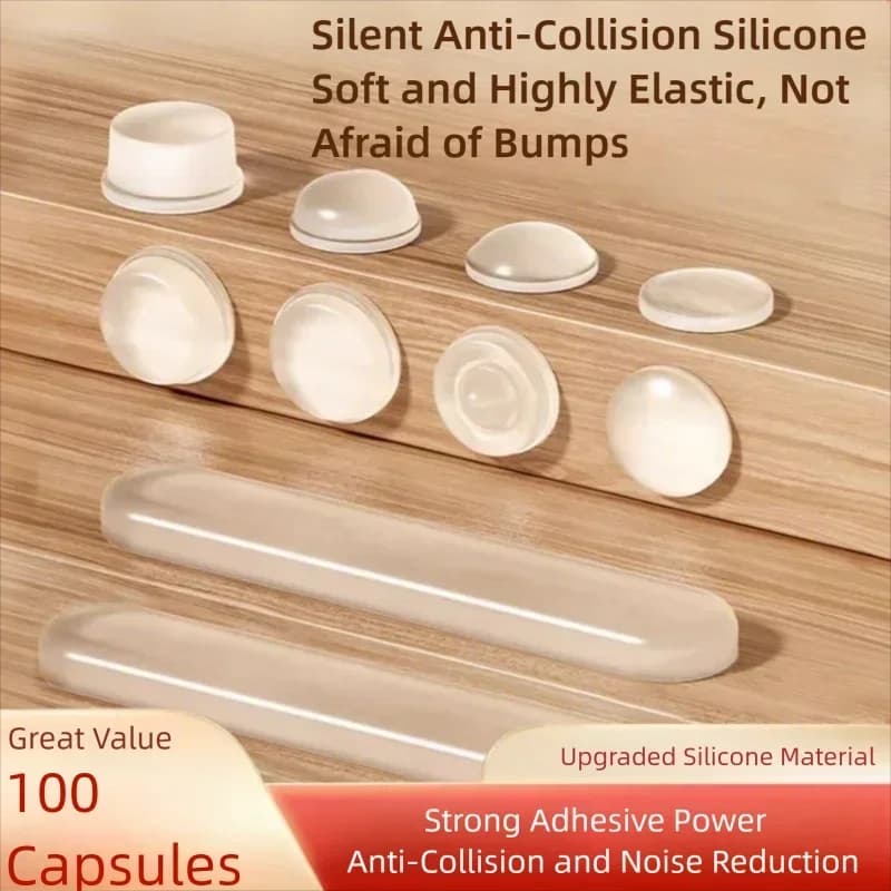 Cuscinetti e adesivi in silicone anticollisione per la casa - Per maniglie delle porte, porte dell'armadio, porte posteriori, pareti e porte del frigorifero