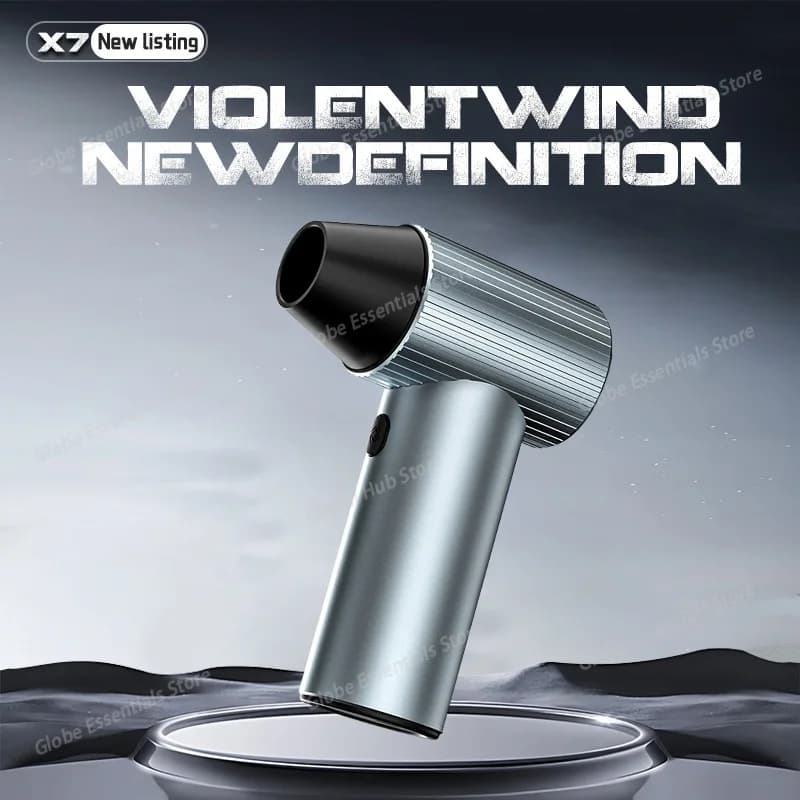Inglese X7 Violento Ventilatore Turbina Ventilatore portatile esterno in metallo Asciugacapelli pressurizzato ad alta velocità senza spazzole