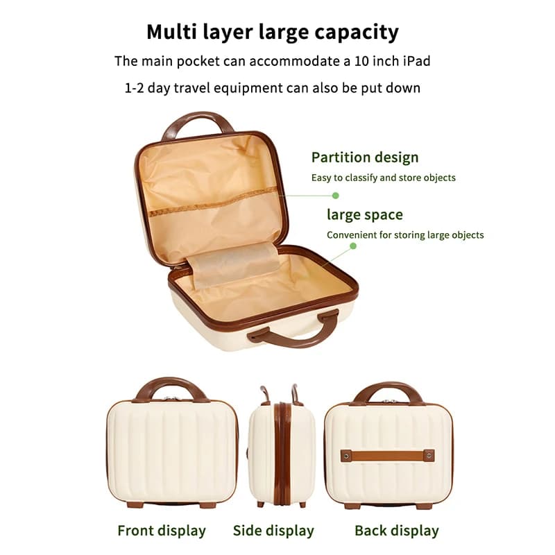Portable Large Capacity Cosmetic Box Bag Waterproof Soft Cosmetic Storage Bag Moisture-proof Wash Bag Suitcase For Home Travel