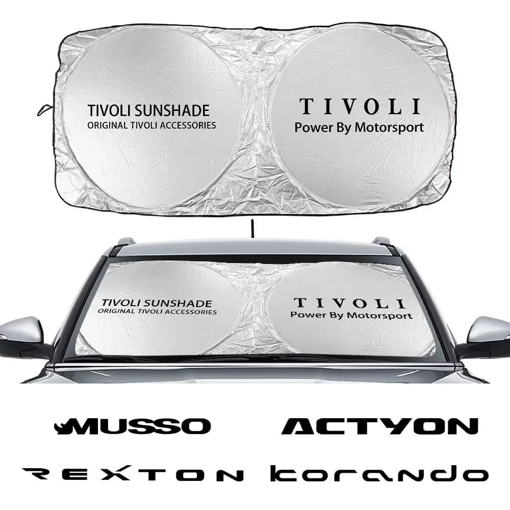 Per SsangYong Actyon Tivoli Korando Kyron Musso Rexton parabrezza per Auto parasole coperture Auto Windowshades accessori per parasole