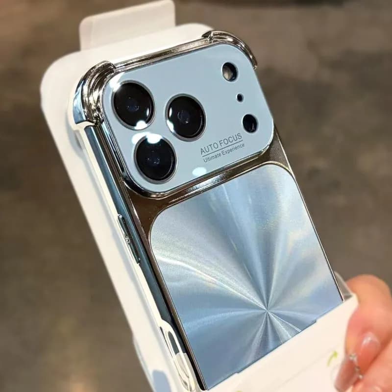 Custodia di Lusso con Placcatura e Texture CD, Effetto Laser Estetico, per iPhone 17 Air 16 15 14 13 Pro Max Plus, Cover Antiurto Dazzle Aurora Armor