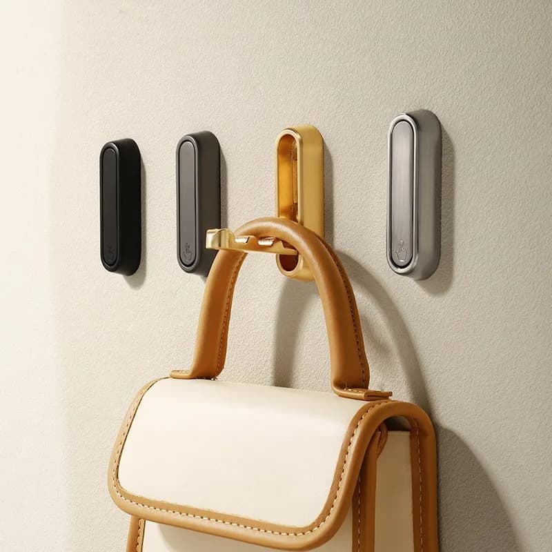 Modern and Simple Folding Dress Hook Free Alloy Punching for Dressing Hats Shoes Handbags Hooks Hardware for Furniture New