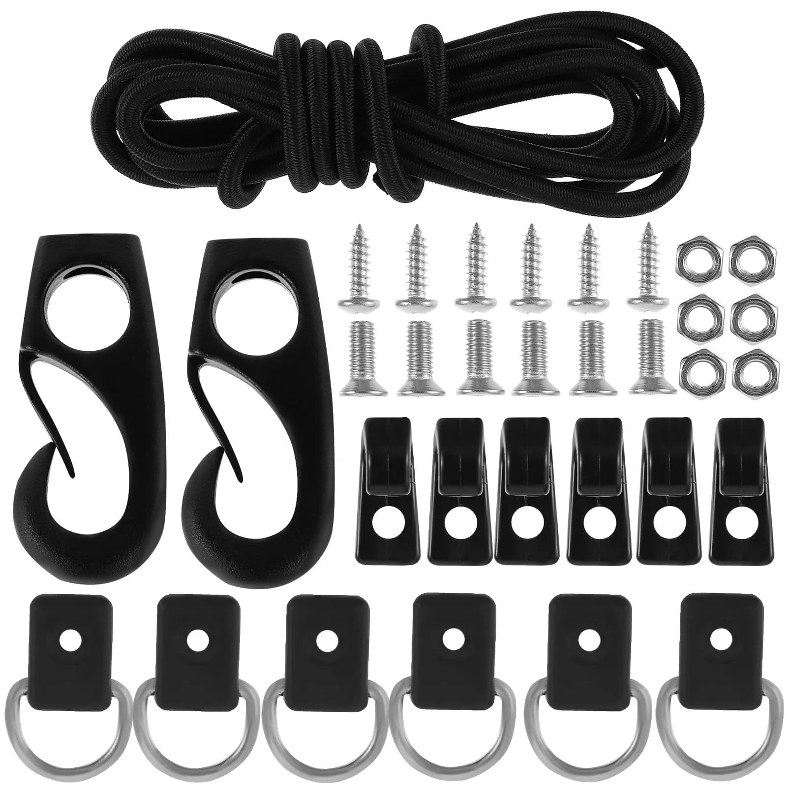Set di Corde Elastiche per Ormeggio con Gancio, Robuste Corde per Imbarcazioni, Corda Bungee Marina, Fibbia di Fissaggio per Kayak e Pagaie