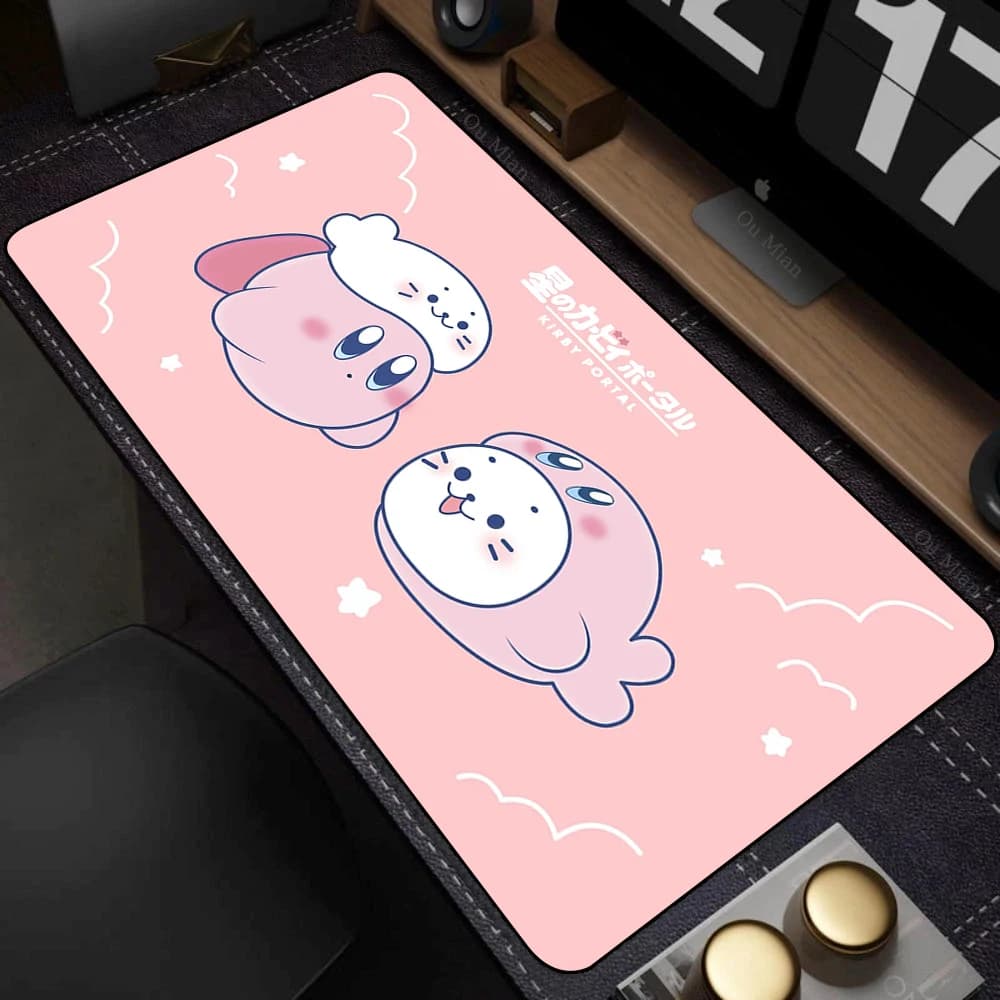 Tappetino per mouse Kawaii Pink K-Kirbys, accessori da gioco, tappetino da scrittura per PC, computer, tavolo, tappetino da scrivania personalizzato con skin carina e sfumata