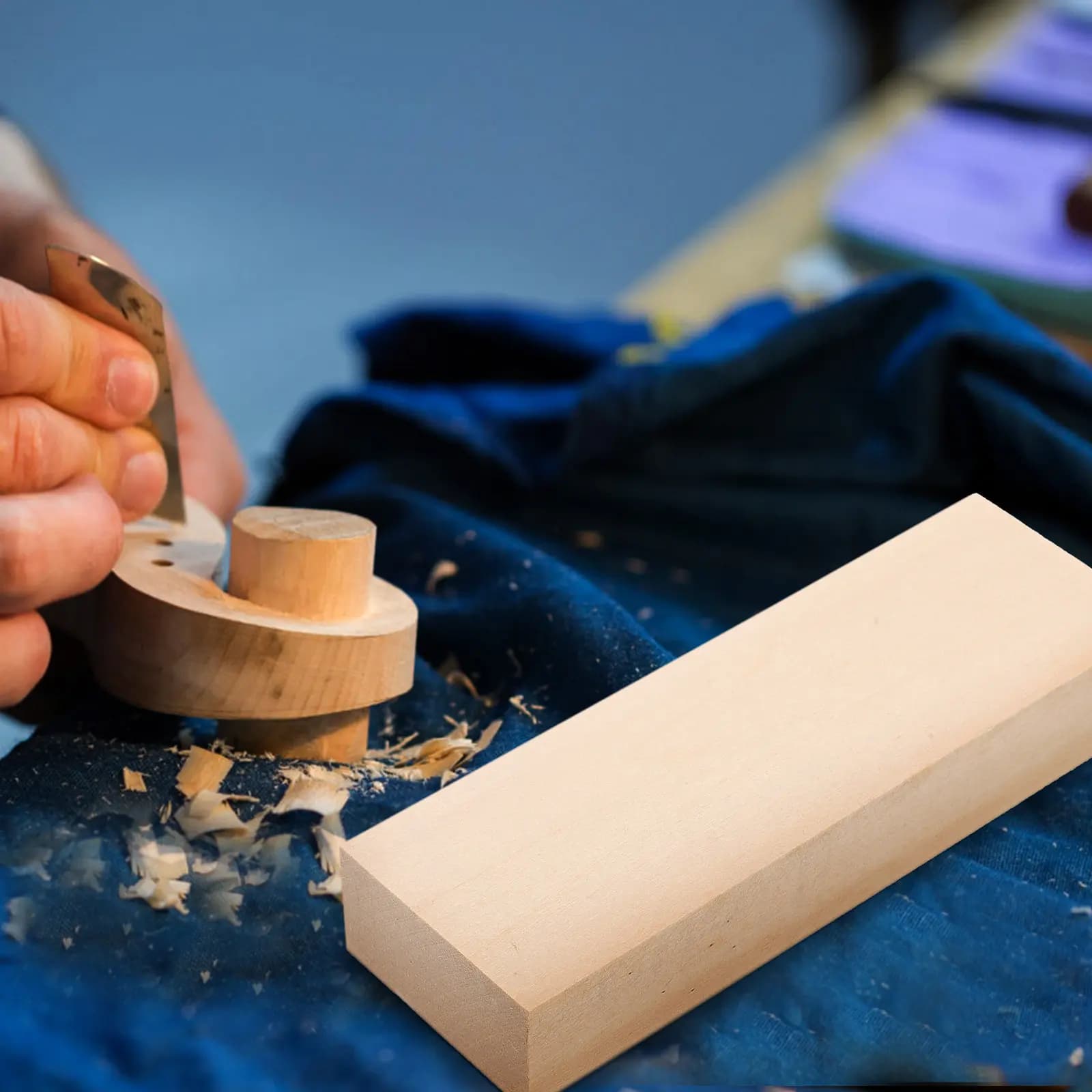 10 Pezzi di Blocchi di Legno di Tiglio Liscio Non Finito per Decorazioni Fai-da-Te, Artigianato, Arte Scolastica, Legno Naturale