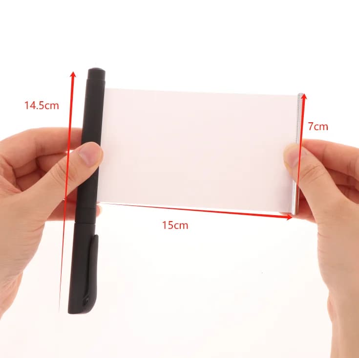 Easy to Use Pen with Hidden Paper Pull Function for Secret Notes and Exam Use