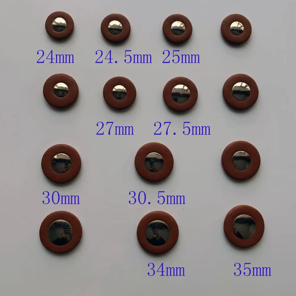 (15 Pieces/Lot) 24mm To 35.0mm Individual Saxophone Pads Cushion By Seamless Domed Metal Resonator