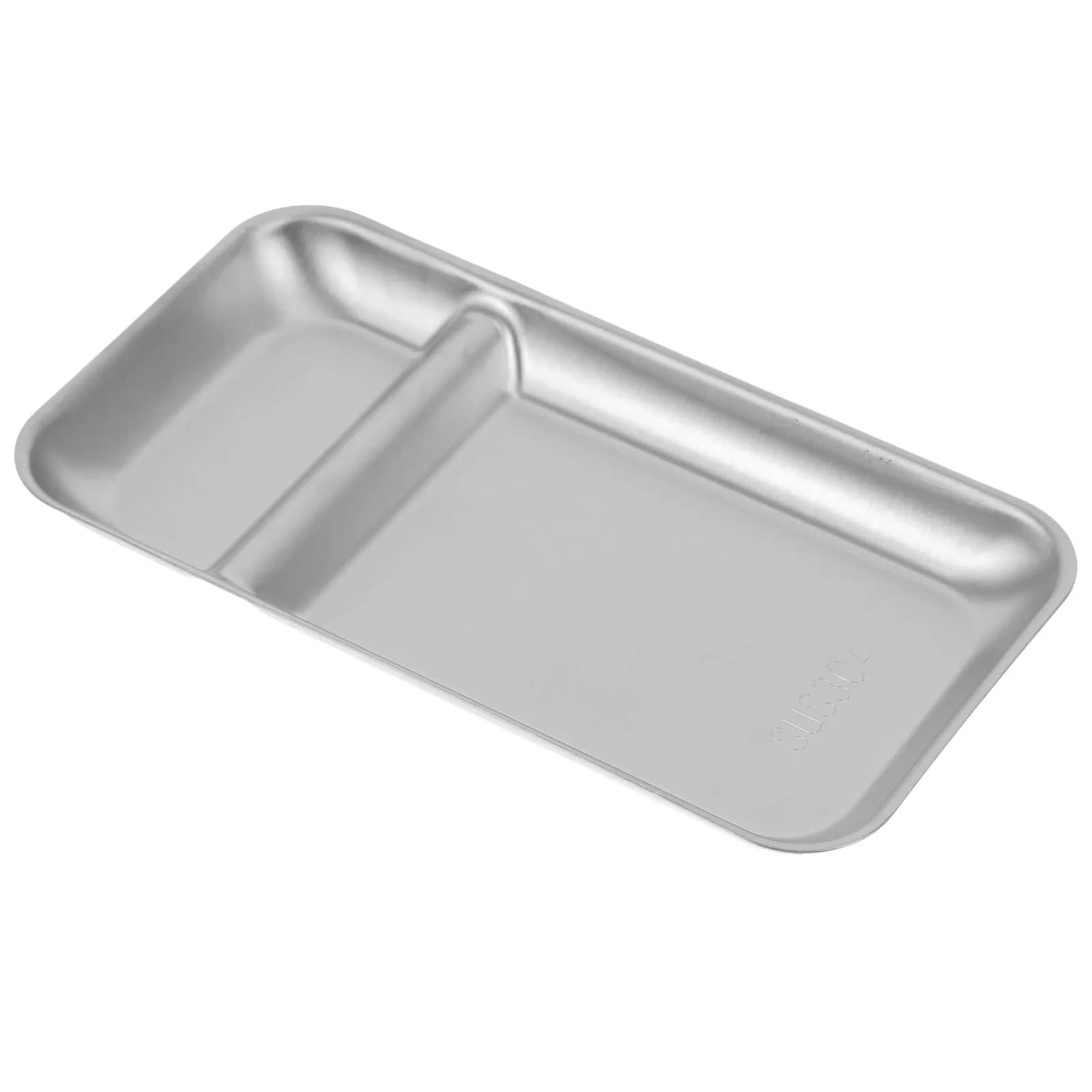 Piatto per Ravioli in Acciaio Inox, Vassoio Diviso per Servire Snack, Dessert, Frutta Secca, Stoviglie per la Casa, Colazione