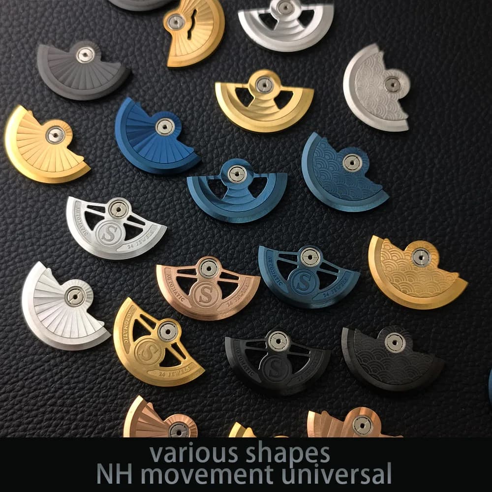 Parti e accessori universali per movimenti a pendolo automatici di tipo NH, adatti ai movimenti NH34, NH35A, NH36, NH38 e NH70.