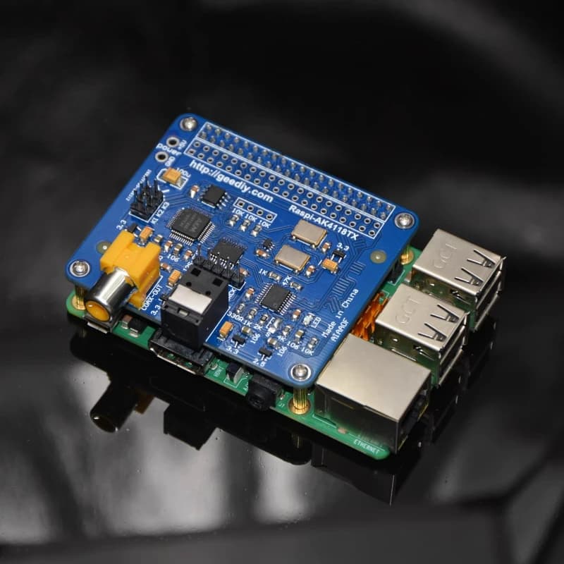 AK4118-TX I2S output card in coaxial optical fiber up to 24 bits 192K MOODEF VOLUMIO for Raspberry Pi 2B 3B+ 4B
