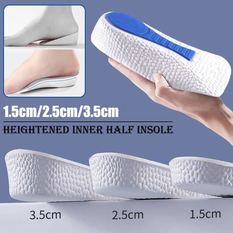 1.5-3.5CM sottopiede invisibile che aumenta l'altezza sottopiede ortopedico plantare morbido elastico leggero per uomo donna scarpe pad