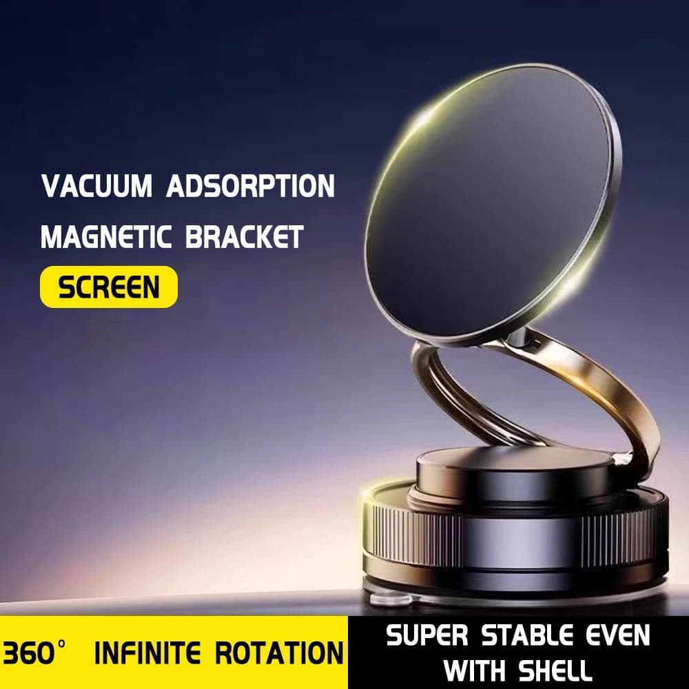Vacuum Adsorption Magnetic Car Phone Mount 360 Rotation Car Magnetic Holder Adjustable Dashboard Bracket Car Navigation Stand