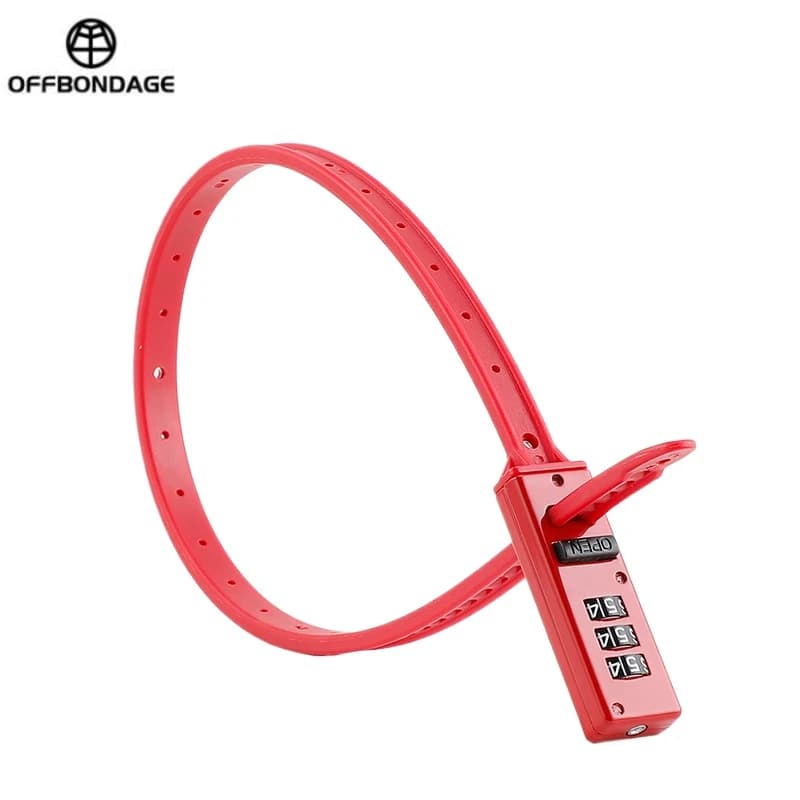 OFFBONDAGE Password Tie Lock Multipurpose Bicycle Electric Scooter Motorcycle Portable Anti-theft 3 Digit Bike Helmet Lock Black