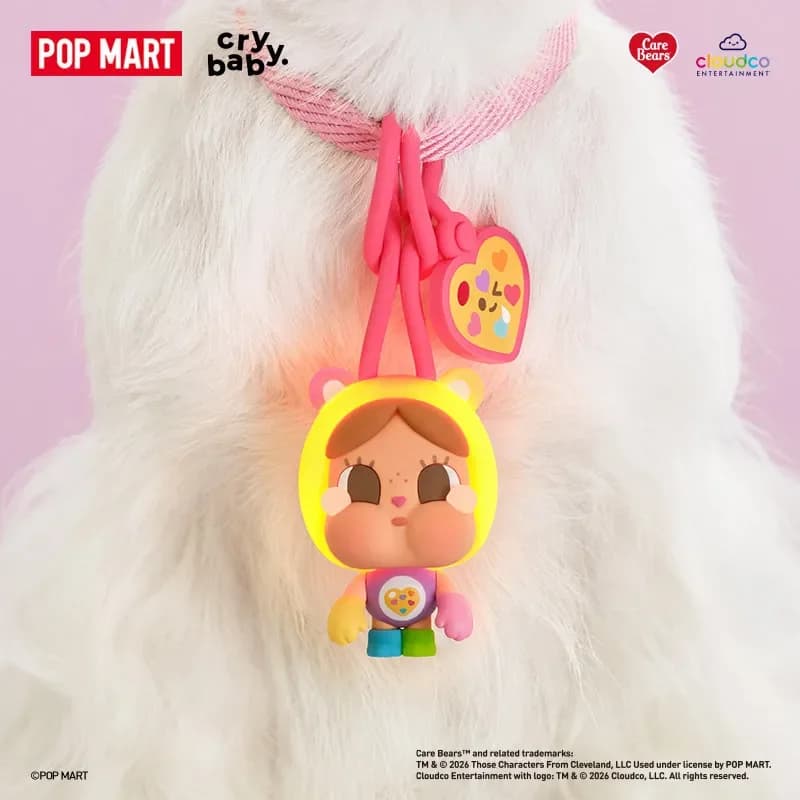 POPMART CRYBABY Care Bears Series Mini Light Blind Box Toys Kawaii Anime Action Figure Surprise Mystery Box Dolls Gift