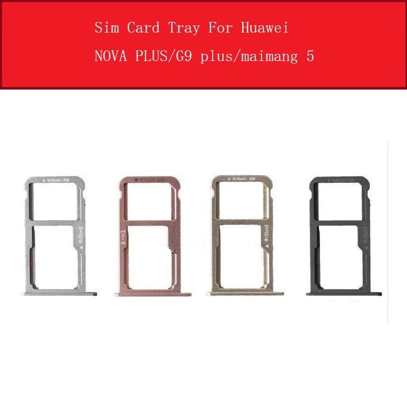 Supporto del vassoio della scheda di memoria e SIM per Huawei NOVA G9 Plus Maimang 5 Lettore di schede SIM Slot Presa Adattatore Riparazione Parti di ricambio