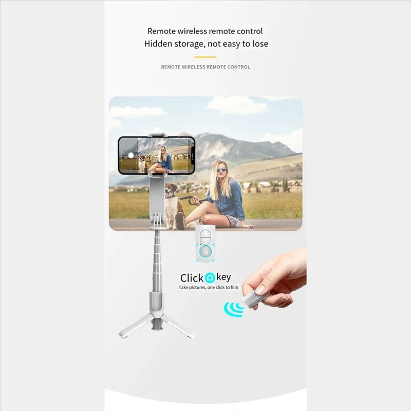 B86B-72Cm Stabilizzatore cardanico per telefono cellulare anti-vibrazione Bluetooth Selfie Stick Stabilizzatore portatile in lega di alluminio