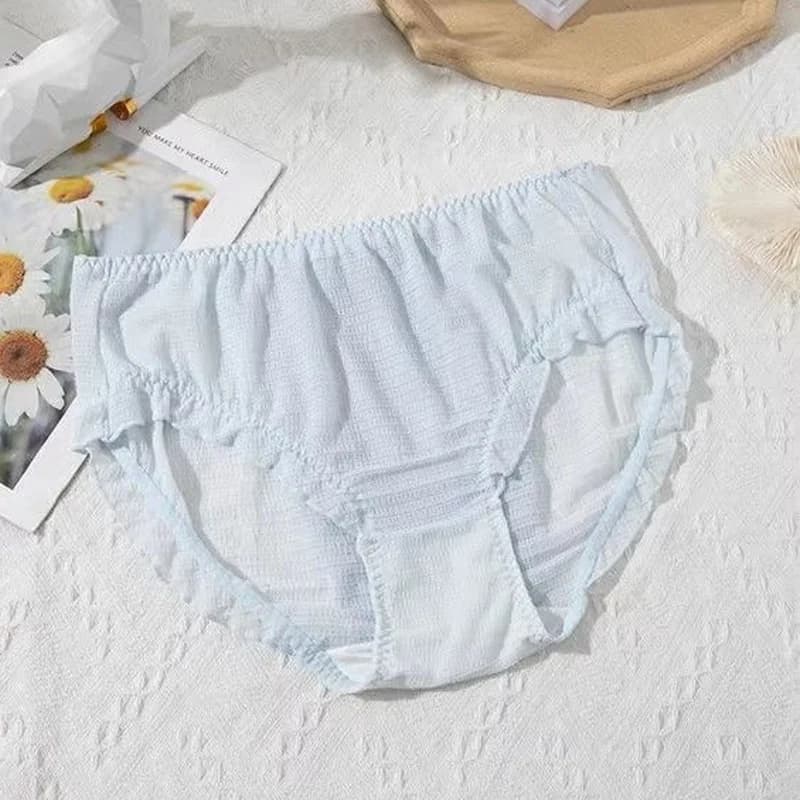 Intimo Plus Size Lolita Mutandine With Lace Volant Couple Sexy Life Medium Erotic Lingerie Sissy Bow Mesh Breathable Transparent Slips
