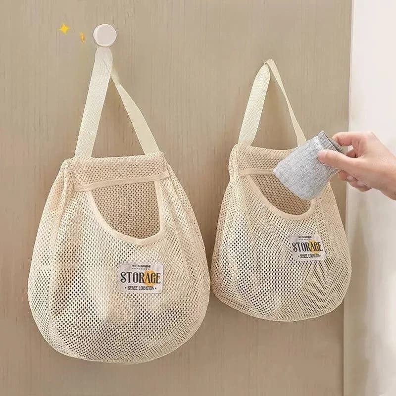 Stocking bag and underwear to hang in the closet, from wall, for dorm, without drilling