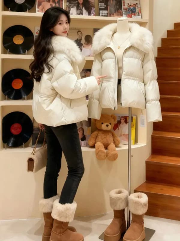 Korean Style High-End Fashion Set Unique Super Beautiful Turn-down Collar Cotton Jacket Jeans Two-piece Spring 2026