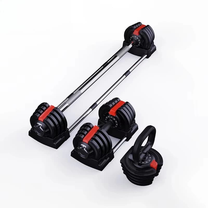 Fitness Equipment Adjustable Manubri Multifunctional Model Manubri, Libra and Kettlebell Function Handlebar Set