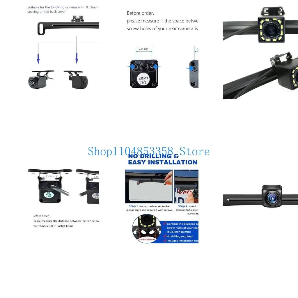 652F Auto Vista posteriore Visualizza telecamera Piazza licenza FACCHET DASHCAM FARMA CARTA PASEGLIE