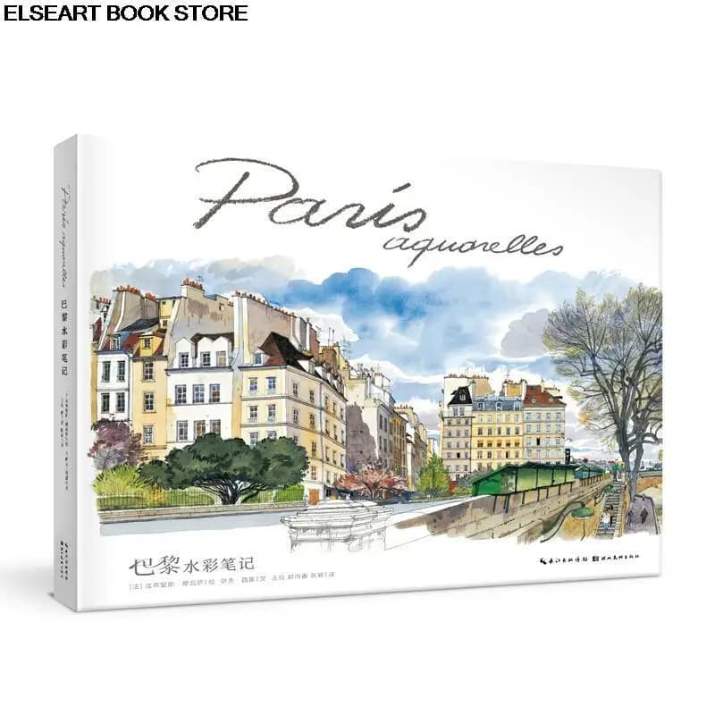 Paris watercolor notes visit Guide sketch Book