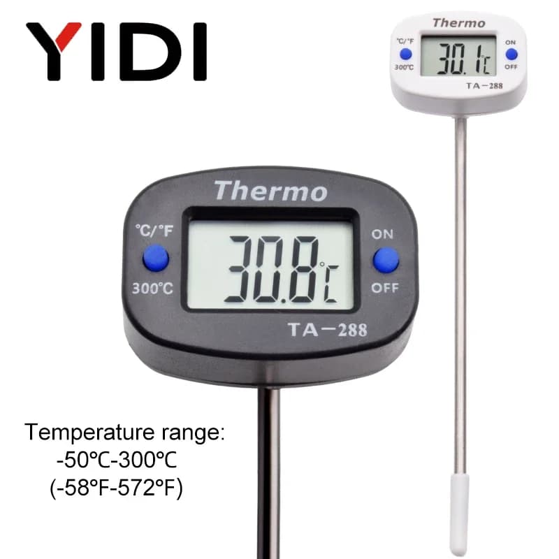 TA288 Termometro digitale per alimenti LCD Sonda per barbecue Termometro Forno Latte Acqua Olio Cucina Tester di temperatura di cottura Monitor