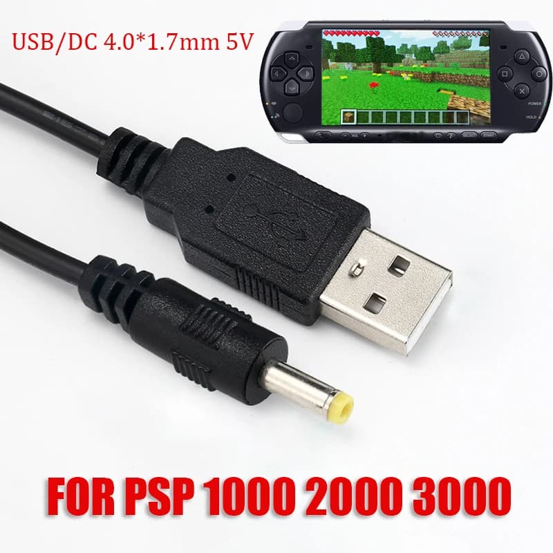 YUXI USB Charging Cable to DC 4.0x1.7mm 5V for PSP 1000 2000 3000 PSP1000 PSP2000 PSP3000