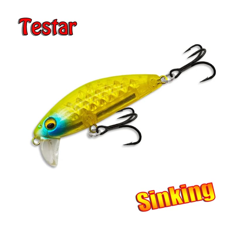 Testar Richiamo di Pesca 6.5g 11g 14g 18g Affondamento Minnow Esca Wobblers Laser Crankbait Trota Jerkbait Pesce Persico Attrezzatura da Pesca