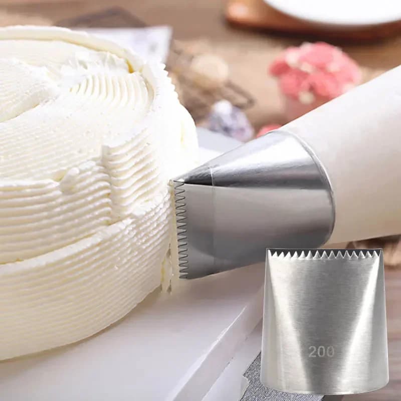 200 # Ugello extra large in acciaio inossidabile Ugelli per tubazioni di glassa per torte Strumenti per decorare Dolciumi Punte per pasticceria Strumenti per torte