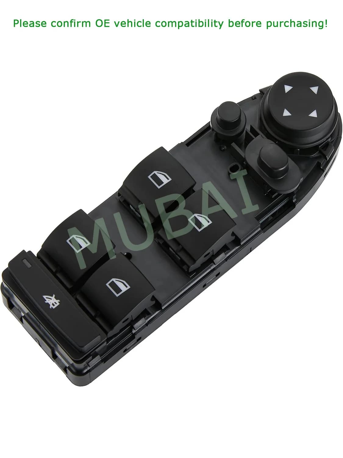 Interruttore Alzacristalli Elettrico Compatibile con BMW E70 X5 2007-2013, E71 X6 2008-2014. Interruttore Principale di Controllo Porta Lato Guida. 61319122121