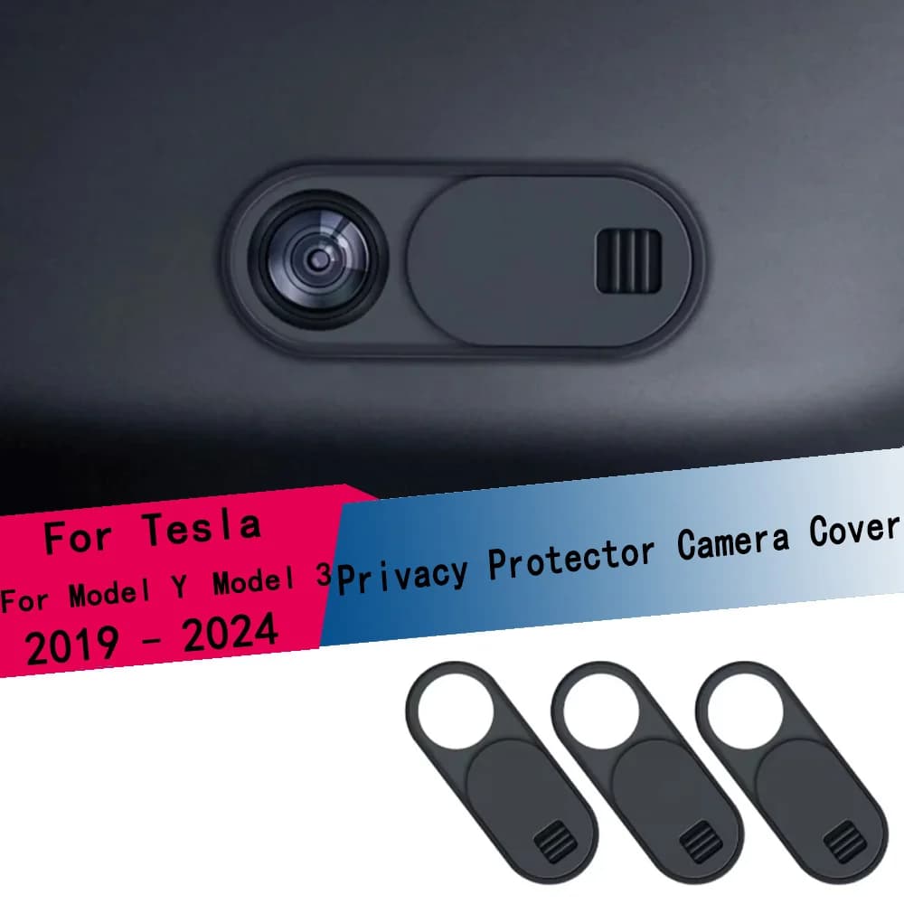 ABS Privacy Protector Camera Cover for Tesla Model Y 2019-2024 Model 3 2017-2024 Webcam Slide Switch Blocker Accessories