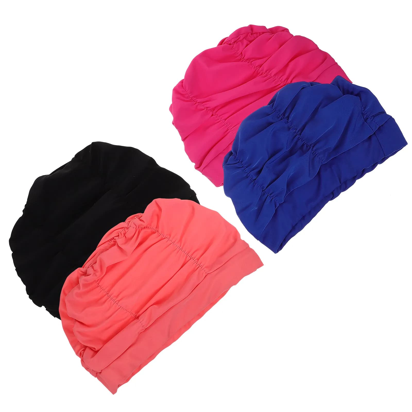 Set of 4 Swimwear for Women, Comfortable and Elastic, for Long Hair, Hair Protection, Lightweight, for Girls and Adults