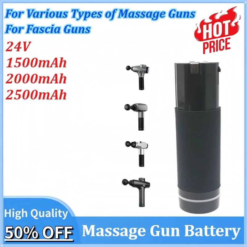 24V 1500/2000/2500mAh Massage Gun Battery for Various Types of Massage Guns/Fascia Guns Rechargeable Lithium Battery Accessory
