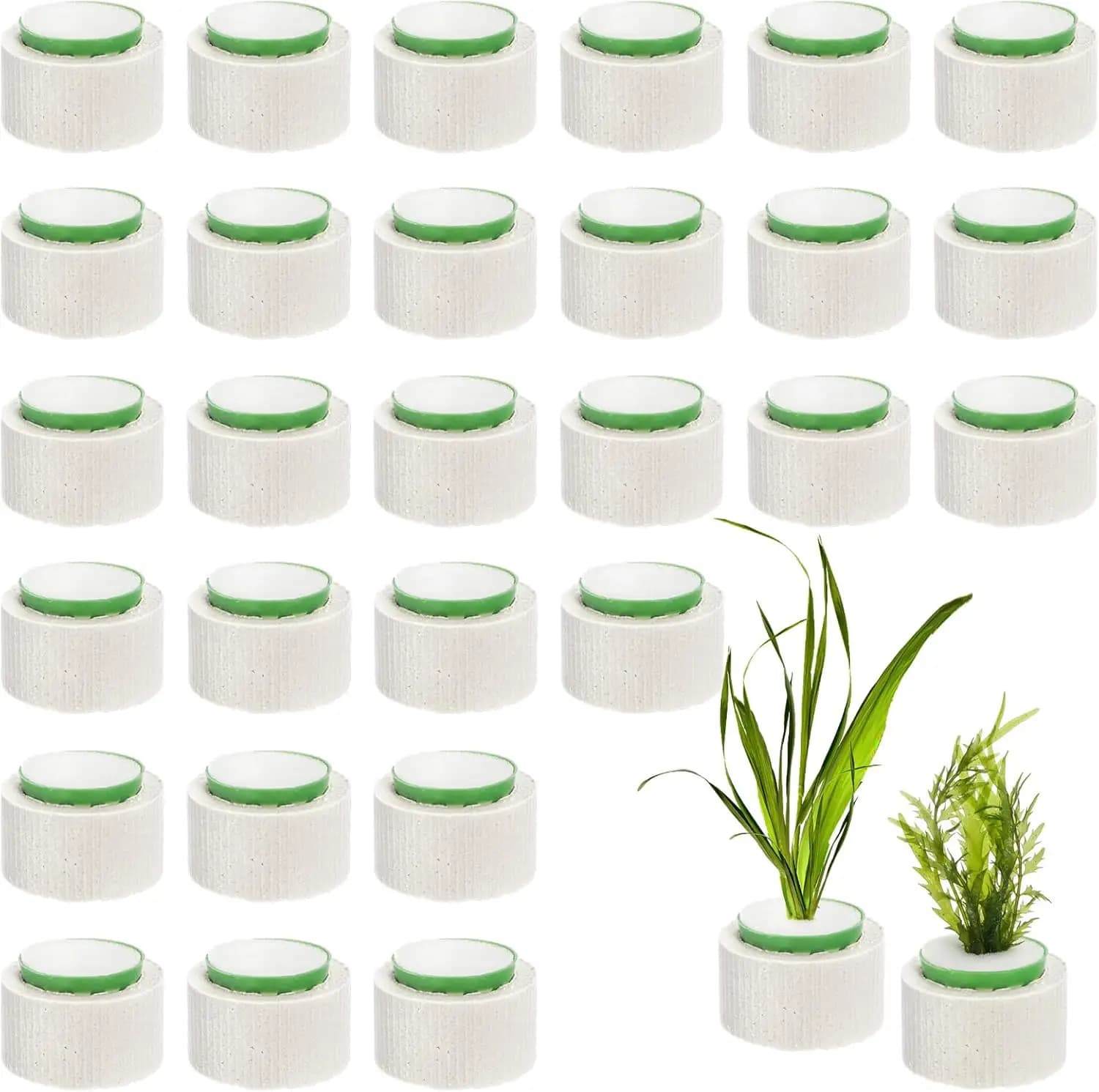 Set di 30 Pesi per Piante d'Acquario, Ancoraggi in Ceramica Anti-Flottamento per Decorazioni di Acquari e Laghetti