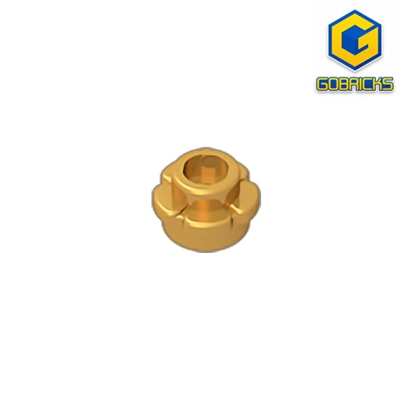 Gobricks GDS-1436 Piatto rotondo 1 x 1 con bordo floreale (5 petali) compatibile con i pezzi fai da te per bambini LEGO 24866
