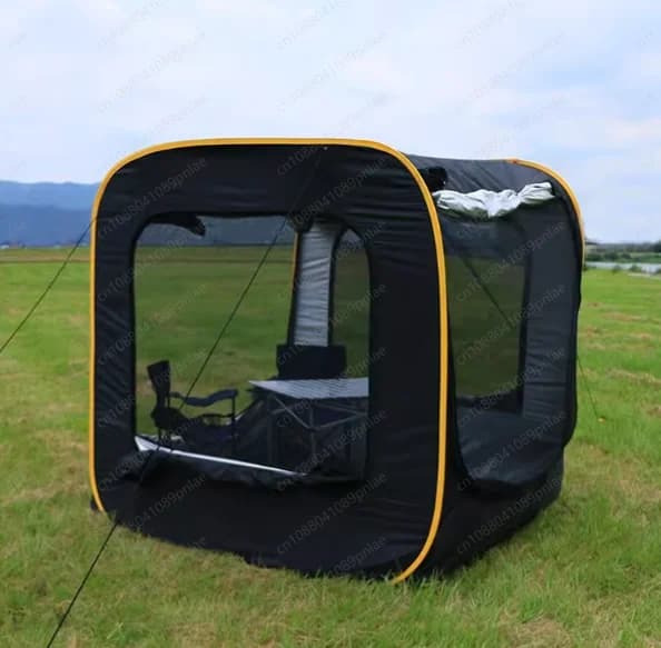 Tenda posteriore da campeggio esterna senza costruzione Tenda di espansione per auto SUV Protezione antipioggia Protezione solare Protezione contro le zanzare