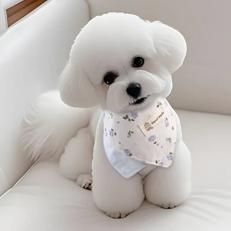 Pet Teddy Dog Cat Saliva Towel Triangle Towel Small and Medium Dog Bib Simple Dress puppy accessories dog bow tie dog bandana