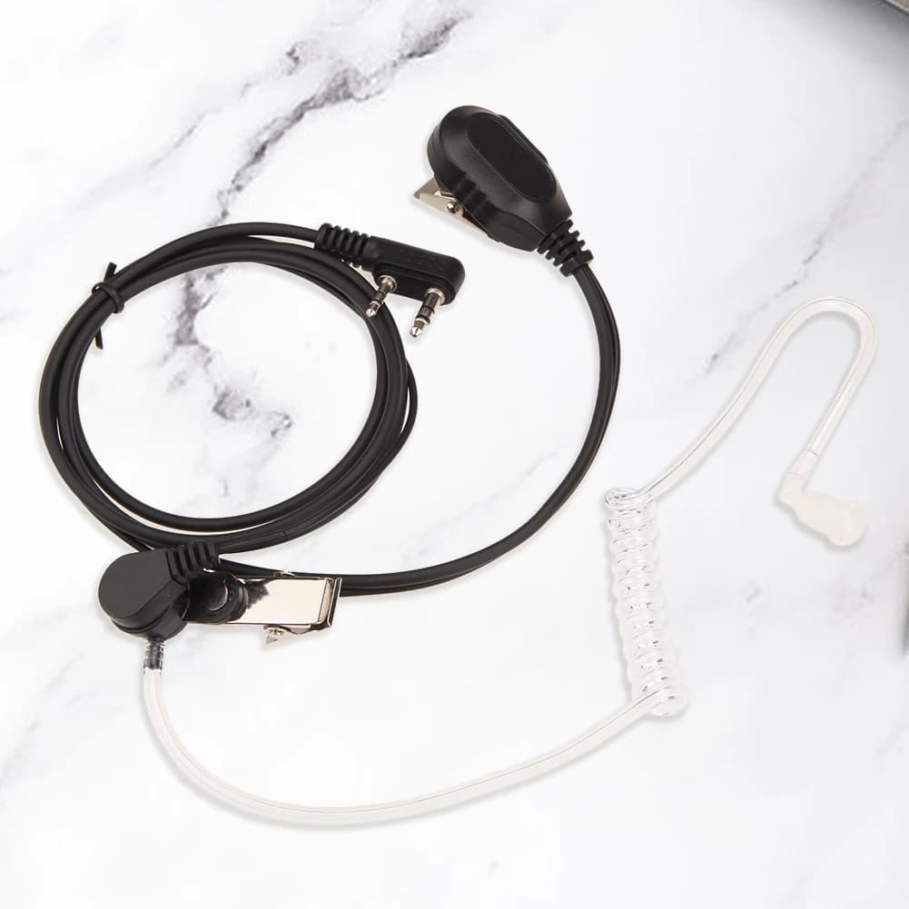 Auricolare con Tubo Acustico a 2 Pin, Microfono PTT Multifunzionale, Accessori per la Privacy per Radio Baofeng Kenwood