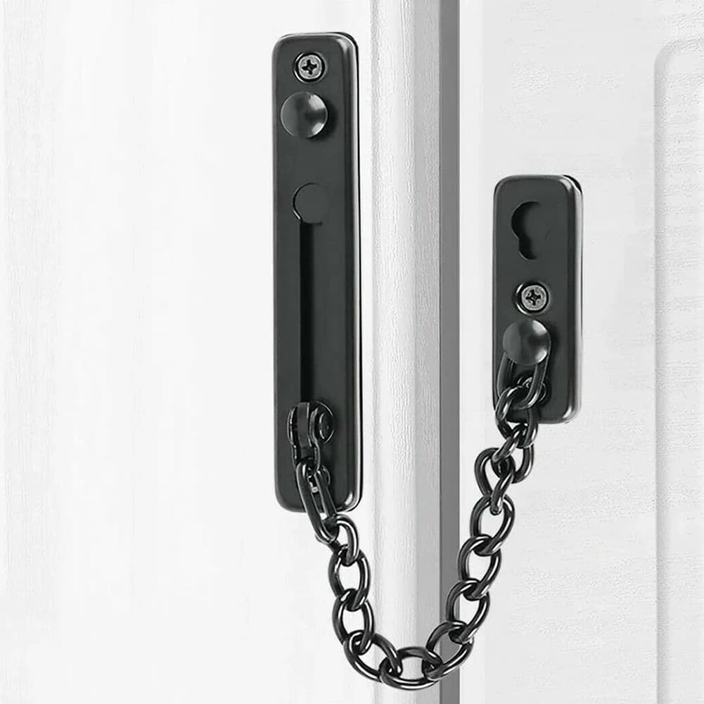 ~ Porta 1 Catena 1 Chiusura 1 Bullone 1 Ristrutturatore 1 Serratura di sicurezza Chiusura scorrevole Catena per porta di sicurezza domestica in acciaio inossidabile con viti