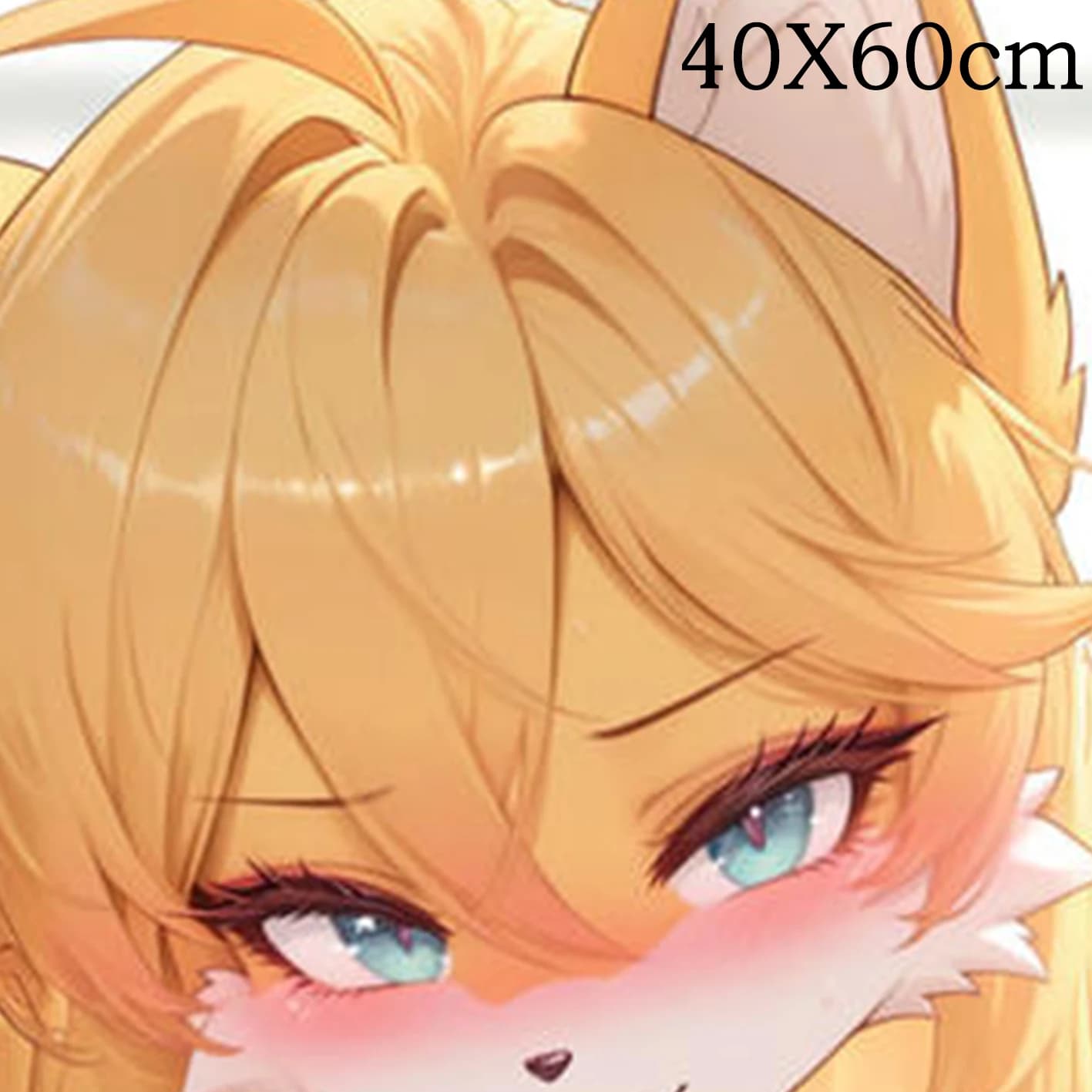 Dakimakura Anime Yellow fox furry Pillow Cover Sofa Cushion Double-side Print Throw Pillow Case 40X60cm