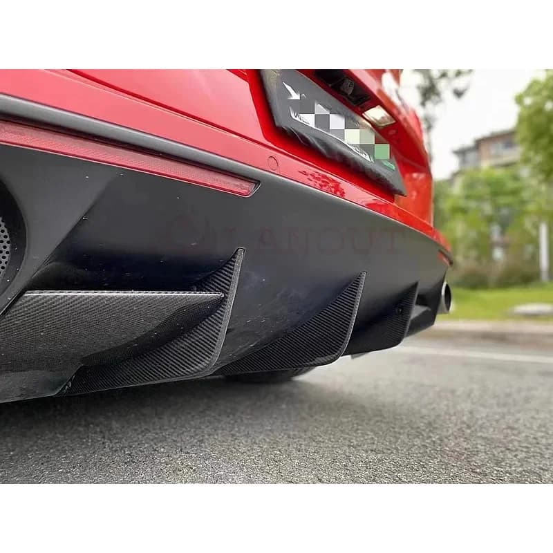 2015 car styling Carbon fiber material rear bumper lip diffuser decoration California
