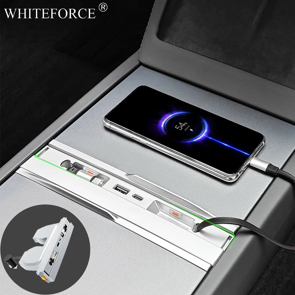 Per Tesla Model Y Juniper Docking Station intelligente Tipo-C PD Modello 3 Docking station per caricabatterie rapido Highland Alimentato