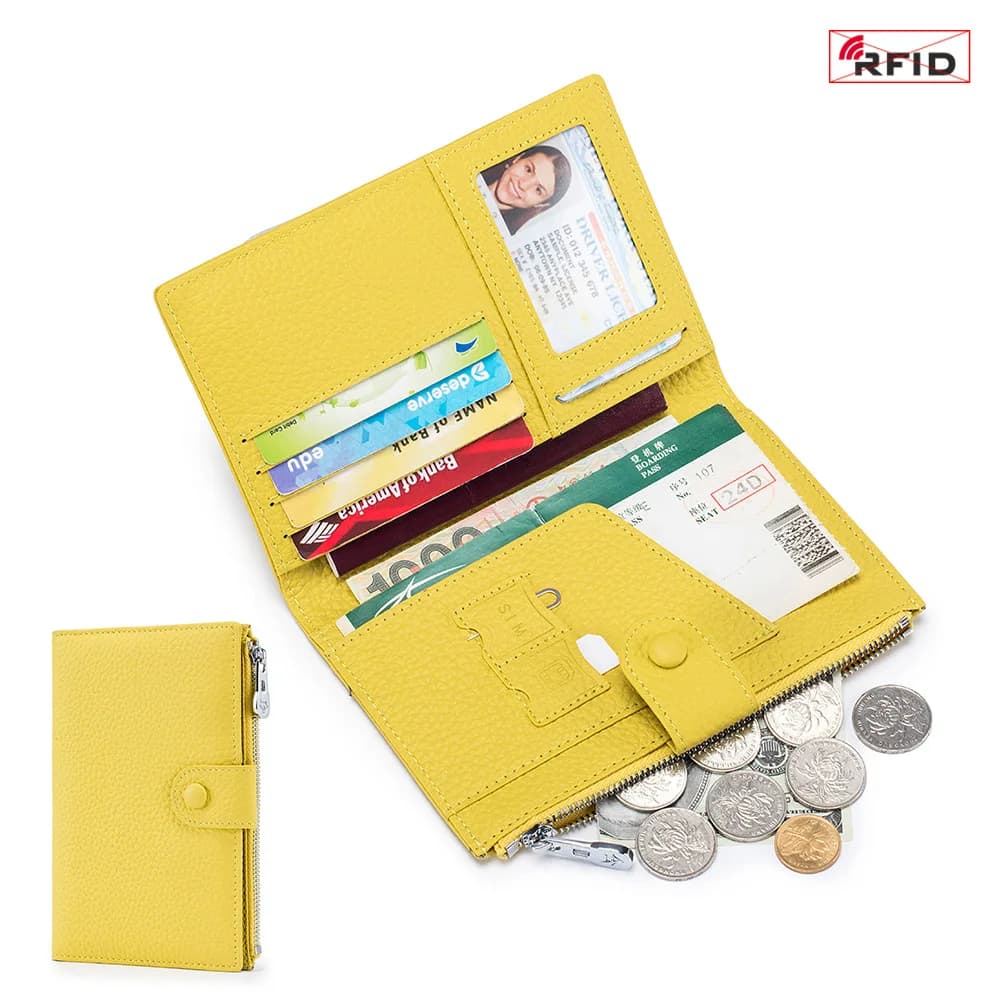 Nuova custodia per porta passaporto in pelle pieno fiore per uomo e donna RFID Blocking Travel Essentials accessori Organizer portafoglio